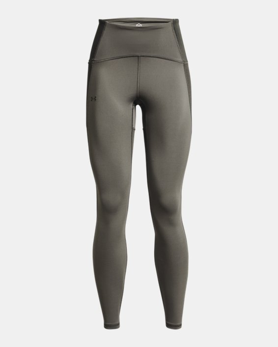 Women's UA RUSH™ HeatGear® No-Slip Waistband Full-Length Leggings, Gray, pdpMainDesktop image number 4